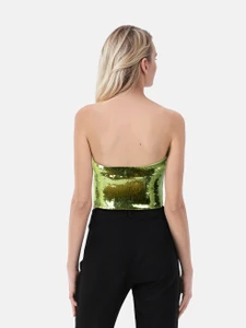 Loewe Loewe x Paula’s Ibiza Green Sequinned Tube Top
