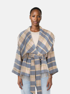 LoveShackFancy Blue Canopy Harrison Wrap Jacket