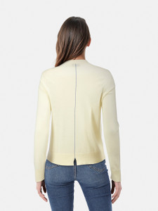Burberry Yellow Wool Fine Knit Cardigan
