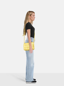 Bottega Veneta Yellow Leather Padded Cassette Bag