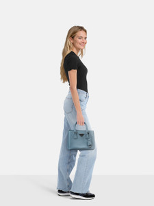 Prada Blue Saffiano Leather Galleria Mini Bag