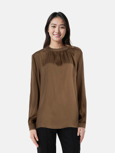 Loro Piana Brown Silk Josephine Blouse