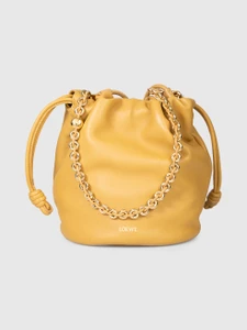 Loewe Mustard Yellow Leather Medium Flamenco Bag