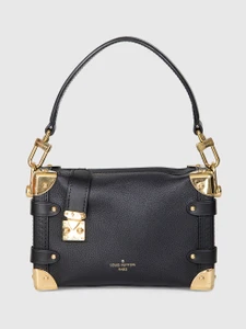 Louis Vuitton Black Leather Side Trunk PM Bag