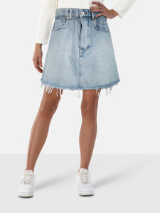 Miu Miu Blue Elasticated Denim Mini Skirt Miu Miu Blue Elasticated Denim Mini Skirt