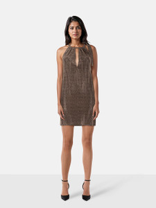 Saint Laurent Gold Crystal Embellished Dress Saint Laurent Gold Crystal Embellished Dress