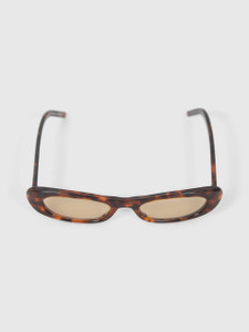 Saint Laurent Havana Oval Tinted Sunglasses