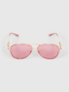 Versace Pink Transparent Aviator Sunglasses