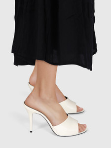 Saint Laurent Pearl Calfskin New Belfagor Mules