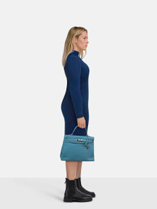 Hermès 2011 Blue Jean Togo Leather Kelly 35
