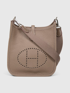 Hermès 2025 Etoupe Clemence Mini Evelyne