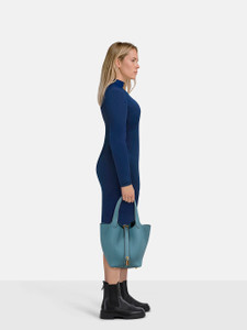 Hermès Blue Jean Clemence Leather Picotin Lock 18 Bag