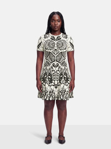 Alexander McQueen Black & White Knit Seashell Dress