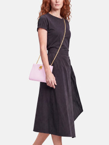 Mulberry Purple Leather Iris Wallet on Chain