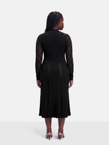 ME+EM Black Long Sleeve Knit Dress