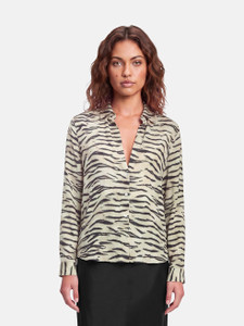 L'Agence Zebra Print Shirt