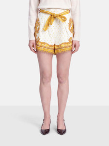 Zimmermann Bells Paisley Linen Tuck Shorts