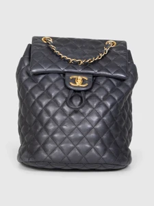 Chanel 2017-18 Black Leather Small Urban Spirit Backpack