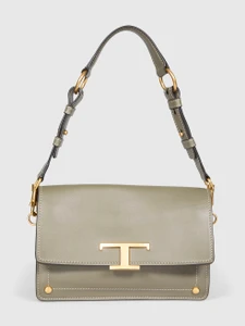 Tod's Green Leather T Timeless Shoulder Bag