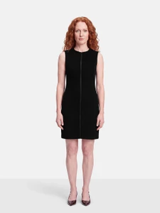 Max Mara Black Wool Sleeveless Knee Length Dress