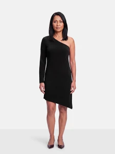 Theory Black One Shoulder Dress