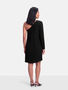 Theory Black One Shoulder Dress