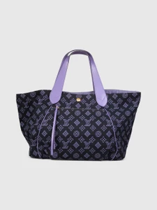 Louis Vuitton 2009 Black & Purple Cabas Ipanema GM Bag