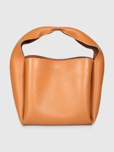Totême Tan Leather Small Bucket Bag