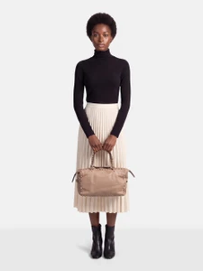 Valentino Garavani Beige Leather Rockstud Tote Bag