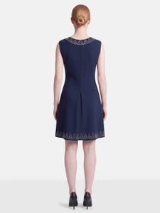 Alaïa Navy Studded Knee Length Dress