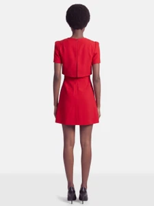 Alexander McQueen Red Layered Mini Dress