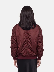 Balenciaga Burgundy & Orange Reversible Bomber Jacket