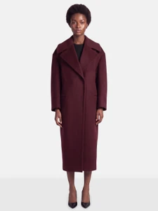 Alaïa Burgundy Wool Oversized Coat