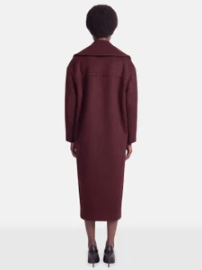 Alaïa Burgundy Wool Oversized Coat