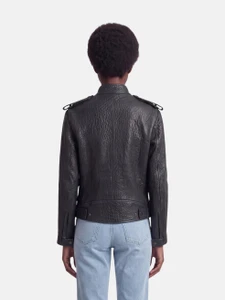Burberry Black Lamb Leather Biker Jacket