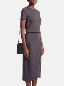 Bottega Veneta Black Leather Intrecciato Montebello Bag