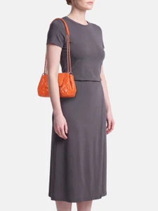Chanel S/S2015 Orange Patent Coco Shine Accordion Bag