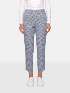 Marni Blue Abstract Cropped Trousers