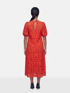 ME+EM Red Lace Maxi Dress
