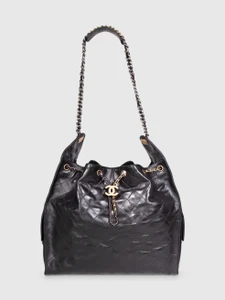 Chanel Black Calfskin Mixed Hardware Medium 25 Bag