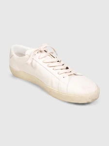 Saint Laurent Ecru Logo Embroidered SL/06 Trainers