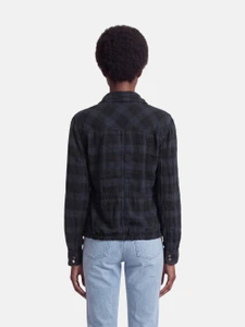 Isabel Marant Navy Tartan Shirt Jacket