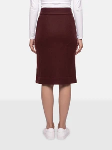 Vivienne Westwood Burgundy Wool Buttoned Skirt