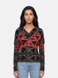 Vivienne Westwood Vivienne Westwood x Wolford Vintage Abstract V-Neck Top