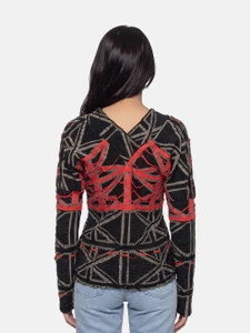 Vivienne Westwood Vivienne Westwood x Wolford Vintage Abstract V-Neck Top