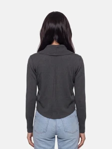 Vivienne Westwood Grey Wool Knit Cropped Cardigan