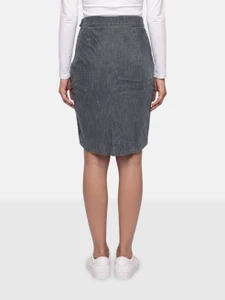 Vivienne Westwood Grey Ruched Denim Skirt