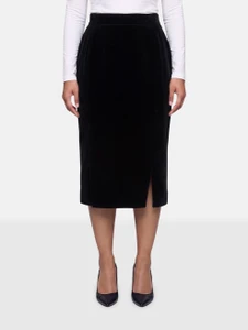 Vivienne Westwood Black Midi Velvet Skirt