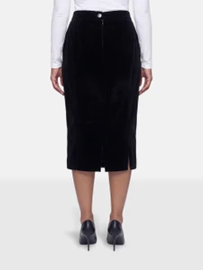 Vivienne Westwood Black Midi Velvet Skirt