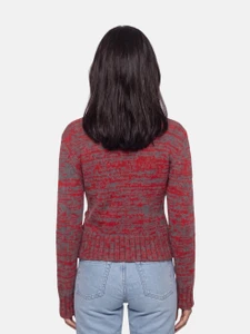 Vivienne Westwood Red & Grey Wool Asymmetric Top